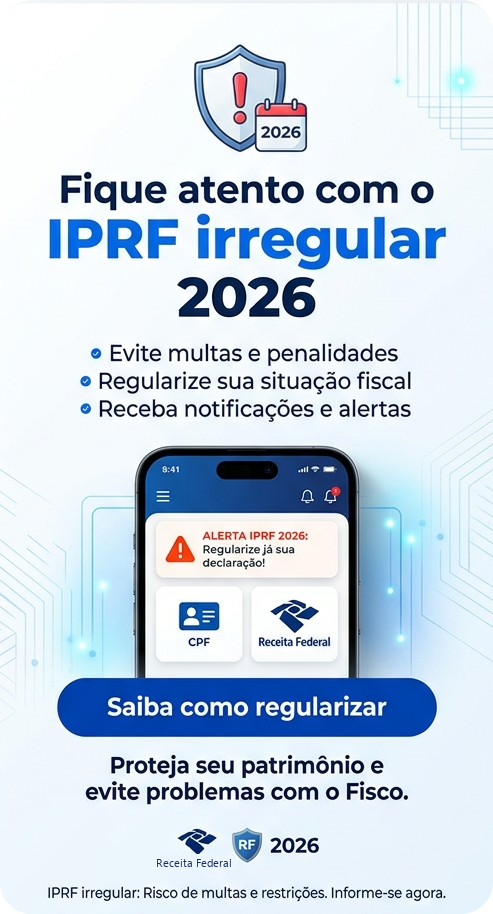 Atenção IPRF Irregular 2026